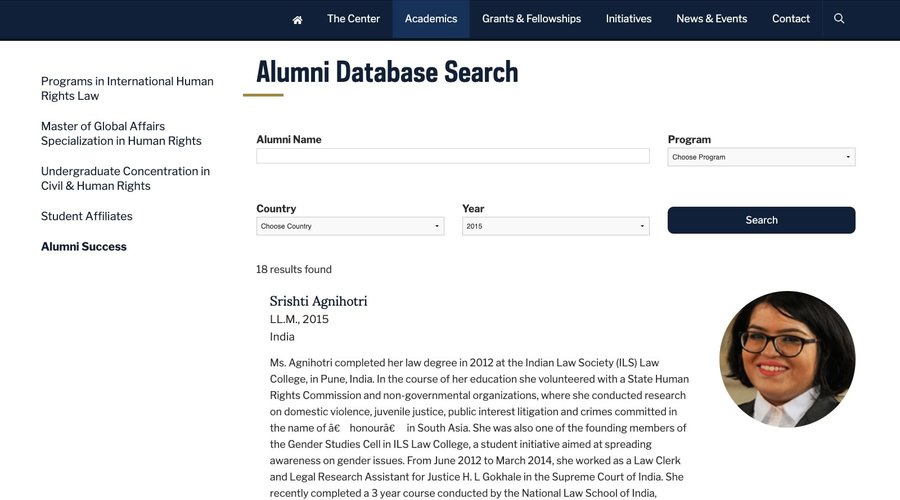 Klau Alumni Search
